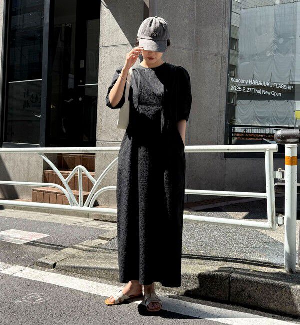 fredy emue「コットンリップルウエストシェイプワンピース」|ワンピース|