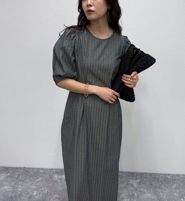 fredy emue「コットンリップルウエストシェイプワンピース」|ワンピース|