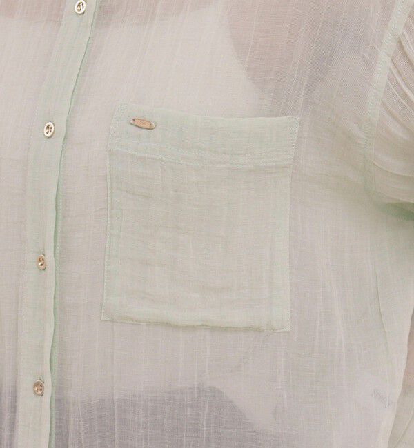 fredy emue「リネン混楊柳バンドカラーシャツ」|シャツ・ブラウス|