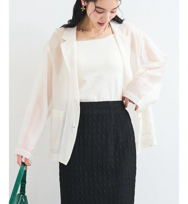 VIS「【洗える】羽織るだけでスタイリングワンランクアップ！シアージャケット」|テーラードジャケット|キナリ(16)