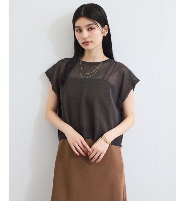 VIS「ドライタッチシアーニットトップス」|ニット・セーター|