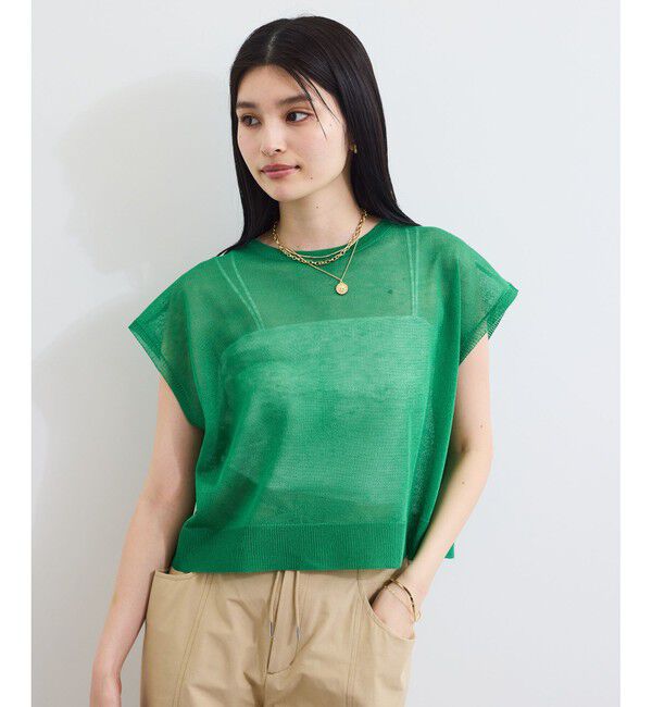 VIS「ドライタッチシアーニットトップス」|ニット・セーター|