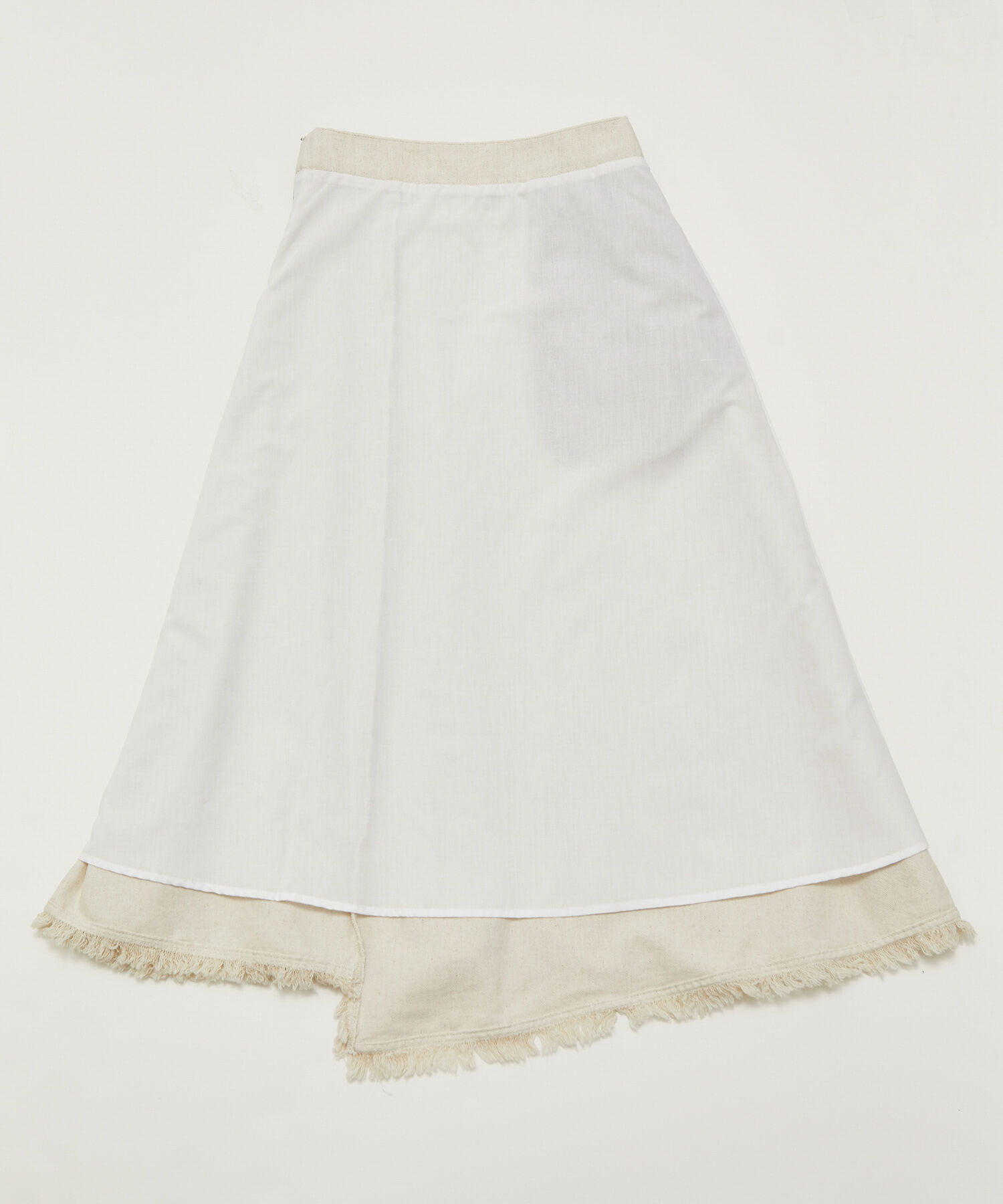 Rope&rsquo;Picnic「麻混フリンジフレアスカート」|スカート|
