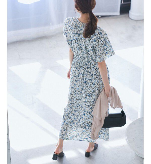 Rope&rsquo;Picnic「【emur/エミュール】マーガレット柄シャーリングワンピース」|ワンピース|