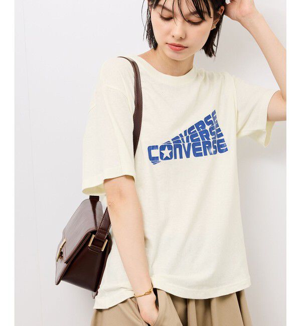 Rope&rsquo;Picnic「【CONVERSE/コンバース】ネップラスラブ天竺クラックプリントTシャツ」|Tシャツ・カットソー|