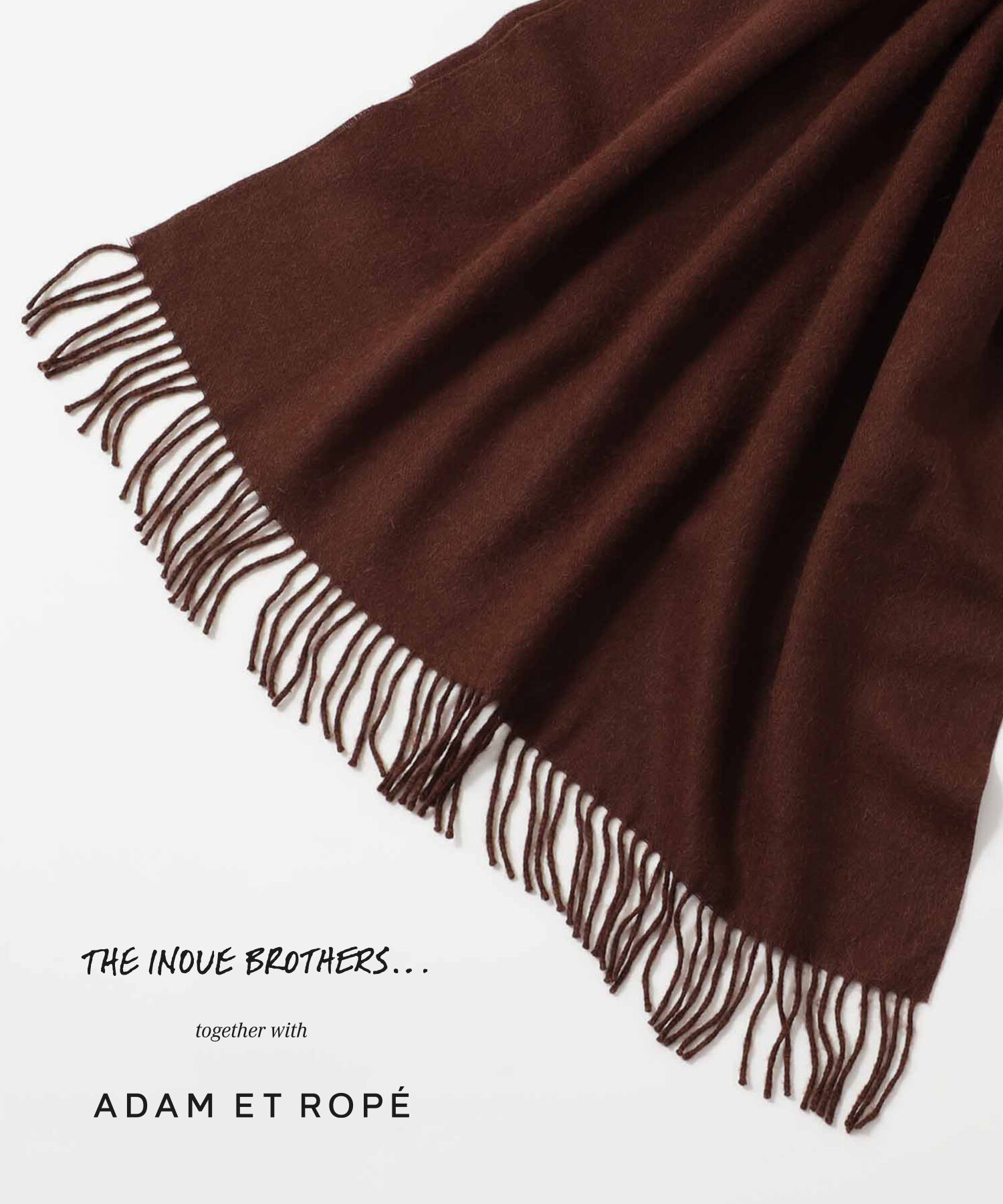 ADAM ET ROPE'「【THE INOUE BROTHERS together with ADAM ET ROPE'】大判ストール / UNISEX」|マフラー|ダークブラウン(20)
