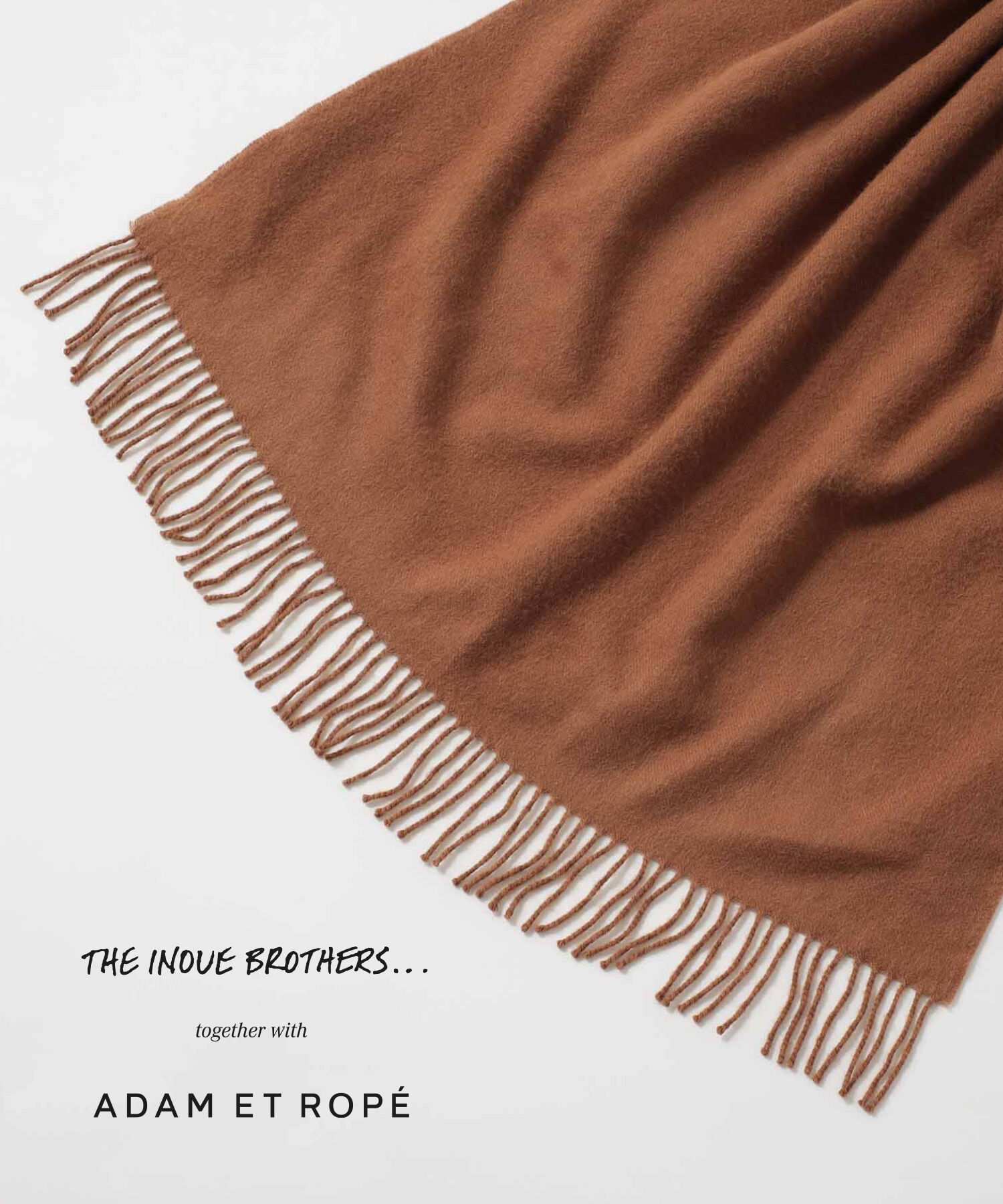 ADAM ET ROPE'「【THE INOUE BROTHERS together with ADAM ET ROPE'】大判ストール / UNISEX」|マフラー|キャメル(25)
