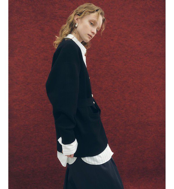 ADAM ET ROPE'「【サステナブル】マルチWAYベルテッドミドルカーディガン」|カーディガン|