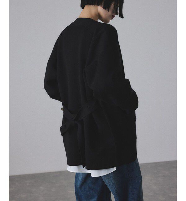 ADAM ET ROPE'「【サステナブル】マルチWAYベルテッドミドルカーディガン」|カーディガン|