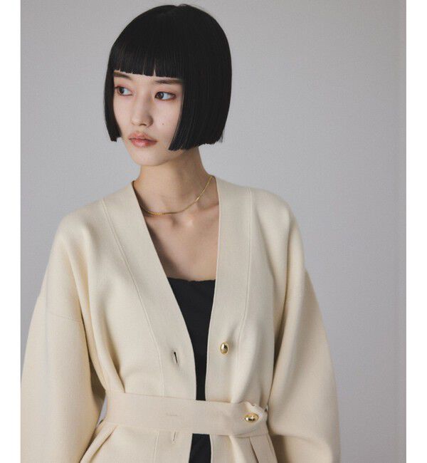 ADAM ET ROPE'「【サステナブル】マルチWAYベルテッドミドルカーディガン」|カーディガン|