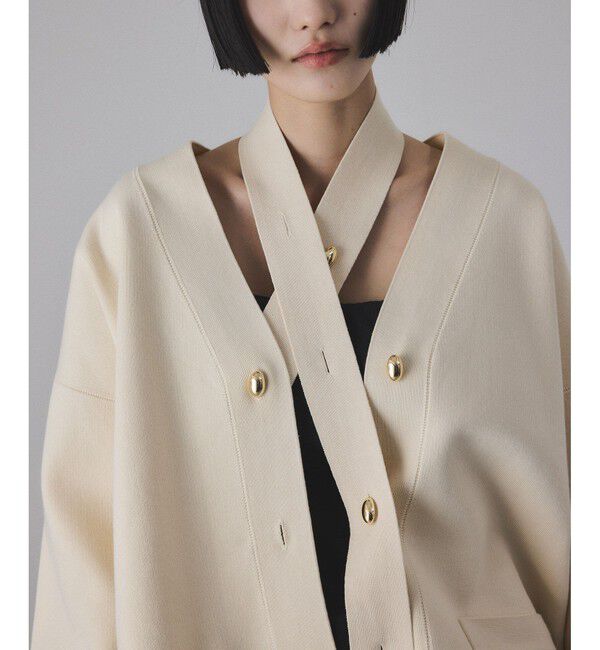 ADAM ET ROPE'「【サステナブル】マルチWAYベルテッドミドルカーディガン」|カーディガン|