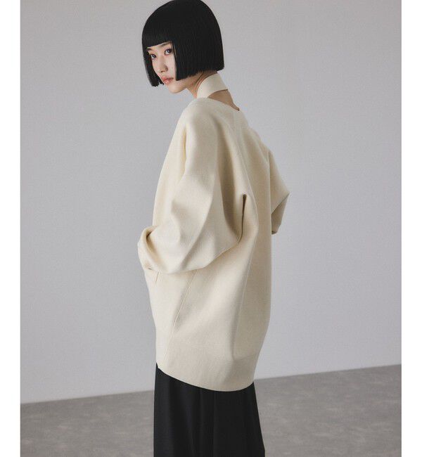 ADAM ET ROPE'「【サステナブル】マルチWAYベルテッドミドルカーディガン」|カーディガン|