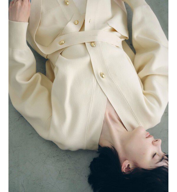 ADAM ET ROPE'「【サステナブル】マルチWAYベルテッドミドルカーディガン」|カーディガン|