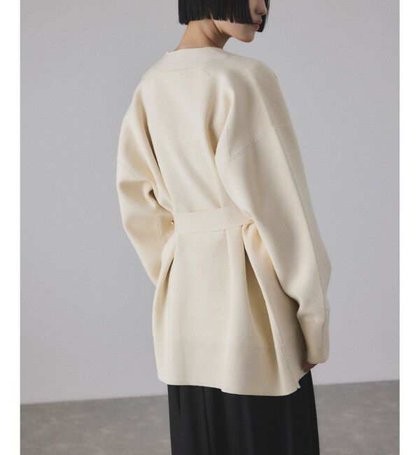 ADAM ET ROPE'「【サステナブル】マルチWAYベルテッドミドルカーディガン」|カーディガン|