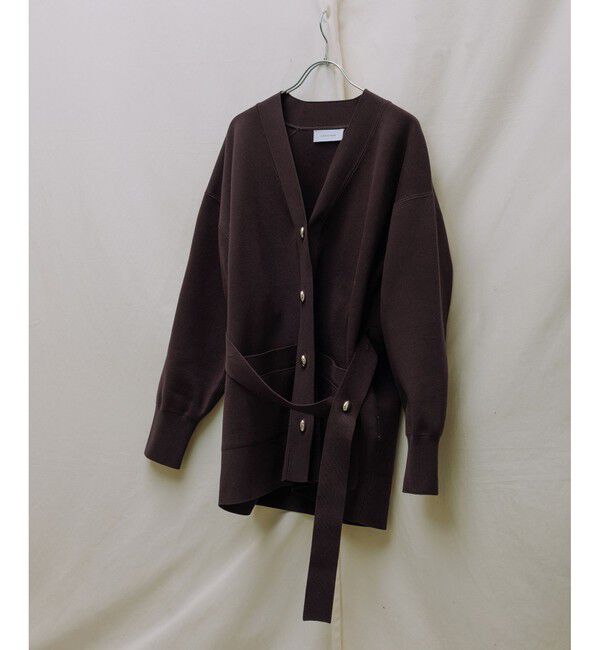 ADAM ET ROPE'「【サステナブル】マルチWAYベルテッドミドルカーディガン」|カーディガン|
