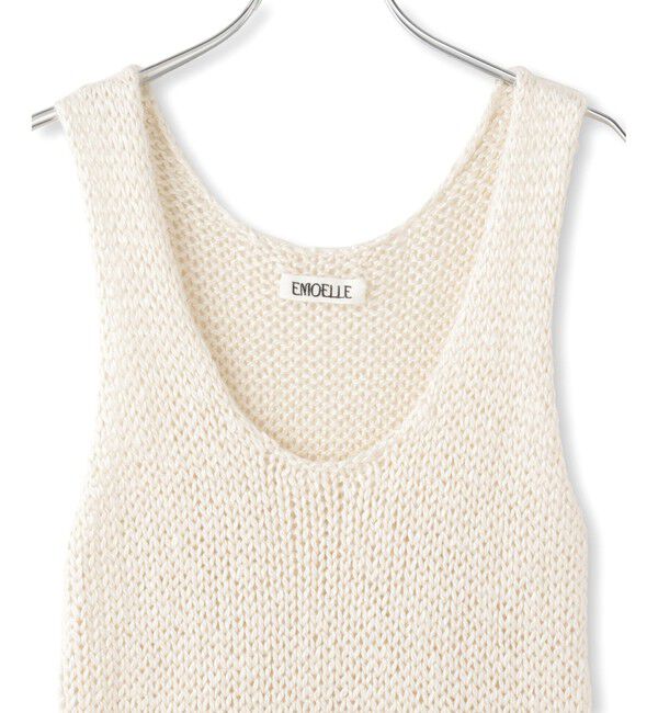 ADAM ET ROPE'「【EMOELLE】シルクリネンニットトップ」|タンクトップ|