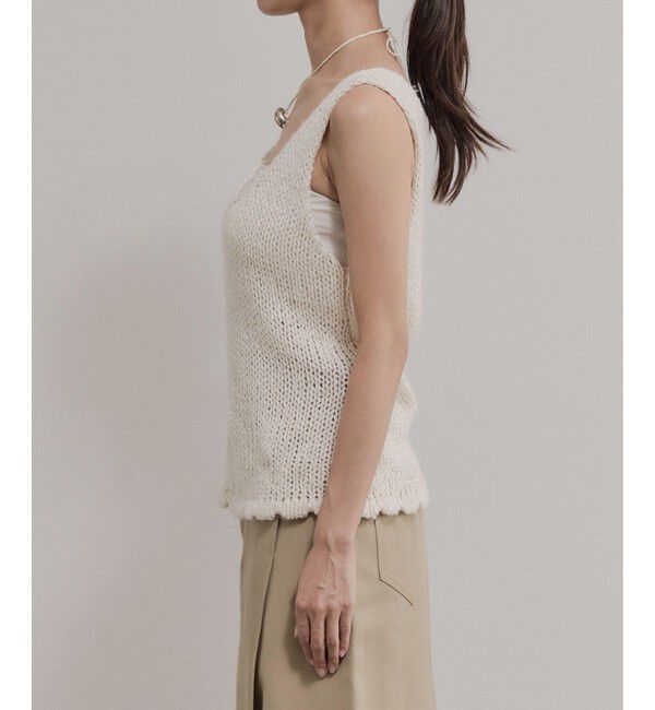 ADAM ET ROPE'「【EMOELLE】シルクリネンニットトップ」|タンクトップ|