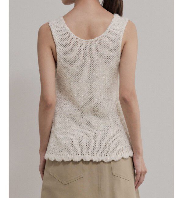 ADAM ET ROPE'「【EMOELLE】シルクリネンニットトップ」|タンクトップ|