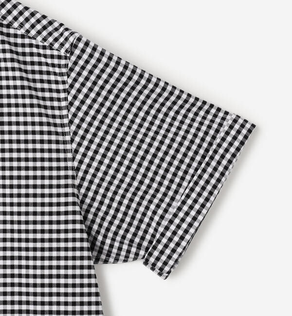 DANTON「DANTON | オックスフォード 丸襟半袖プルオーバーシャツ PLAID WOMEN」|シャツ・ブラウス|