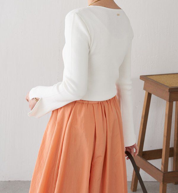  「リブ切替Vネックニット」|ニット・セーター|