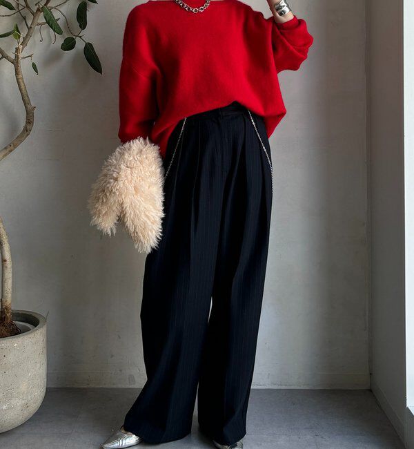  「ソフト起毛ストレッチパンツ」|チノ|