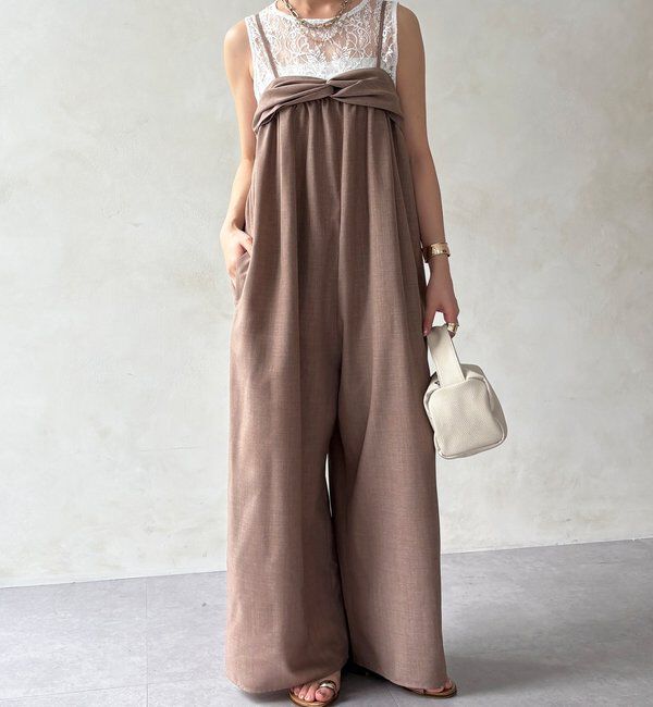  「【WEB限定】ツイストビスチェサロペット」|ワンピース|