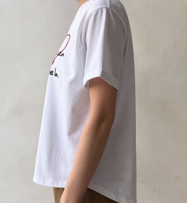  「【WEB限定】ハート刺繍ロゴプリントTEE」|Tシャツ・カットソー|