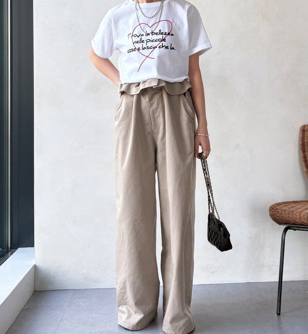  「【WEB限定】ハート刺繍ロゴプリントTEE」|Tシャツ・カットソー|