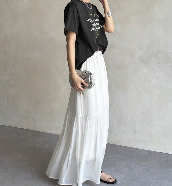  「【WEB限定】ハート刺繍ロゴプリントTEE」|Tシャツ・カットソー|