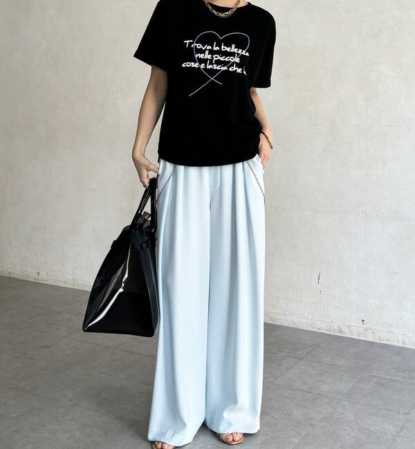  「【WEB限定】ハート刺繍ロゴプリントTEE」|Tシャツ・カットソー|