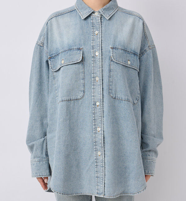  「【名品/リバイバル】【MONN.:.(モン)】Lightビッグデニムシャツ」|シャツ・ブラウス|