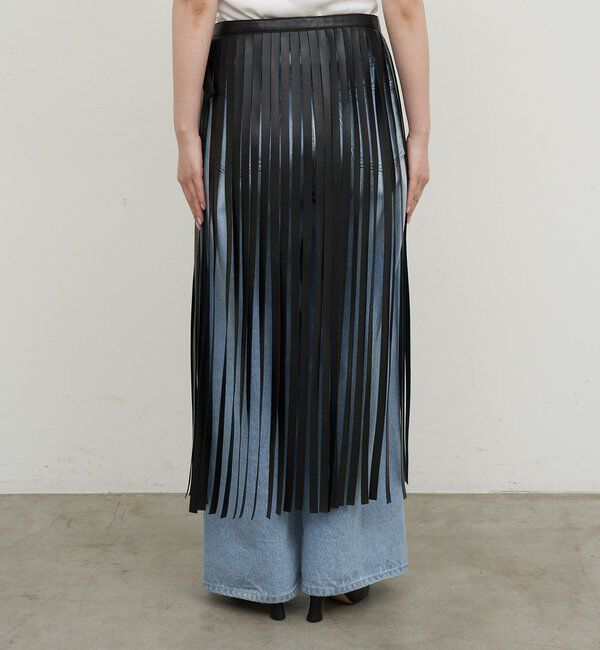  「レザーフリンジスカート」|スカート|