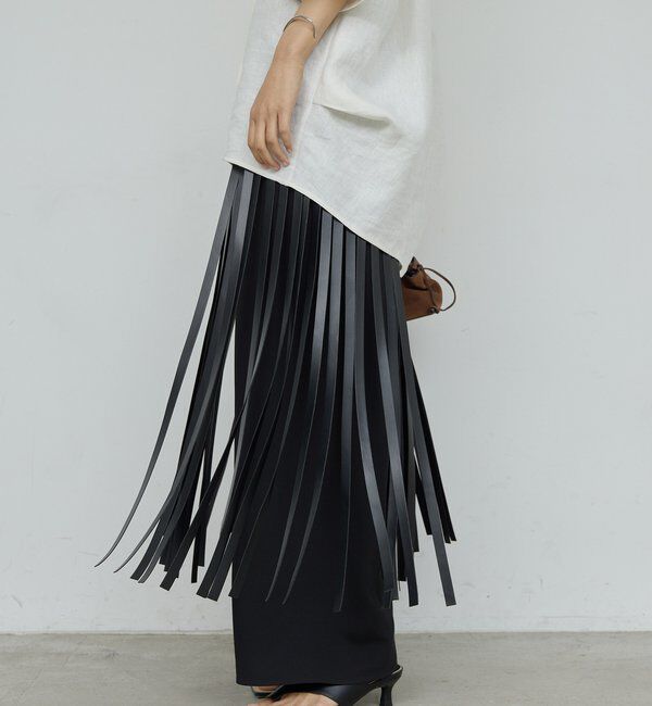  「レザーフリンジスカート」|スカート|