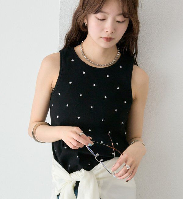  「フラワードットタンクトップ」|キャミソール|