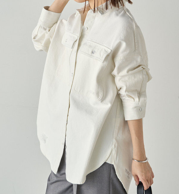  「ダメージデニムシャツ」|シャツ・ブラウス|