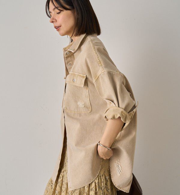  「ダメージデニムシャツ」|シャツ・ブラウス|