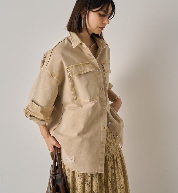  「ダメージデニムシャツ」|シャツ・ブラウス|