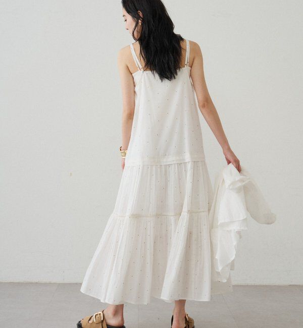  「【INDIA】刺繍ティアードキャミワンピース」|ワンピース|