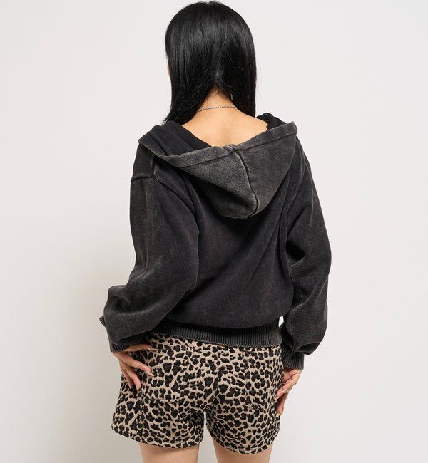  「KOOKYNピグメント加工ジップニットパーカー」|パーカー|