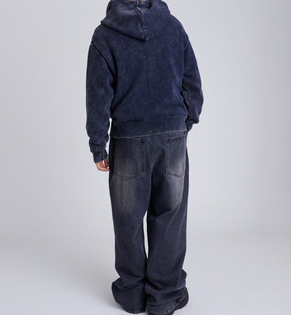  「KOOKYNピグメント加工ジップニットパーカー」|パーカー|