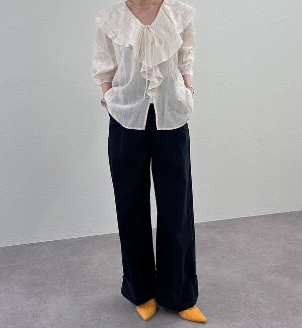  「フリルカラーブラウス」|シャツ・ブラウス|