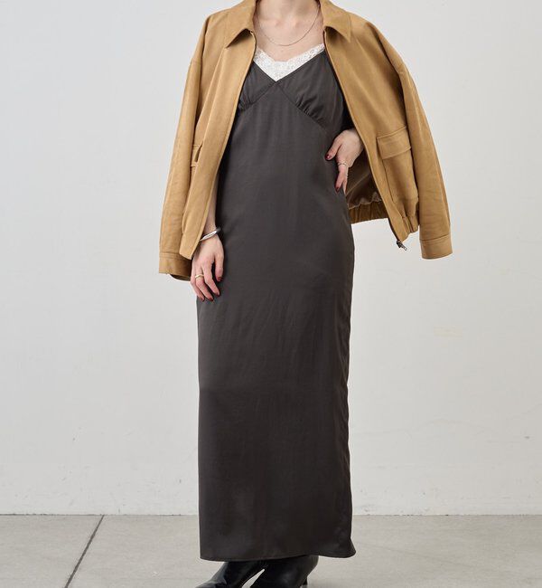  「サテンキャミワンピース」|ワンピース|トープ