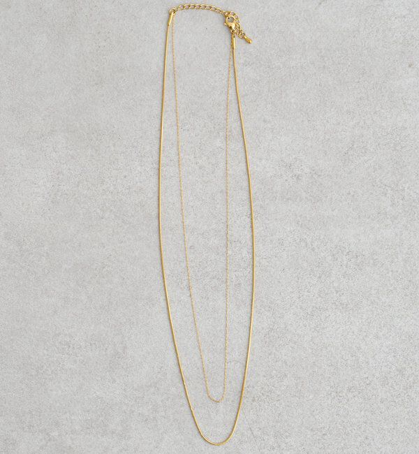  「ツインラインネックレス」|ネックレス|ゴールド