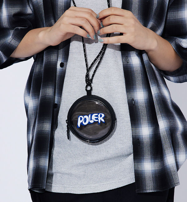 ABAHOUSE「【POLeR/ポーラー】PVC PVC ROUND POUCH/PVCマルチラウ」|ポーチ|