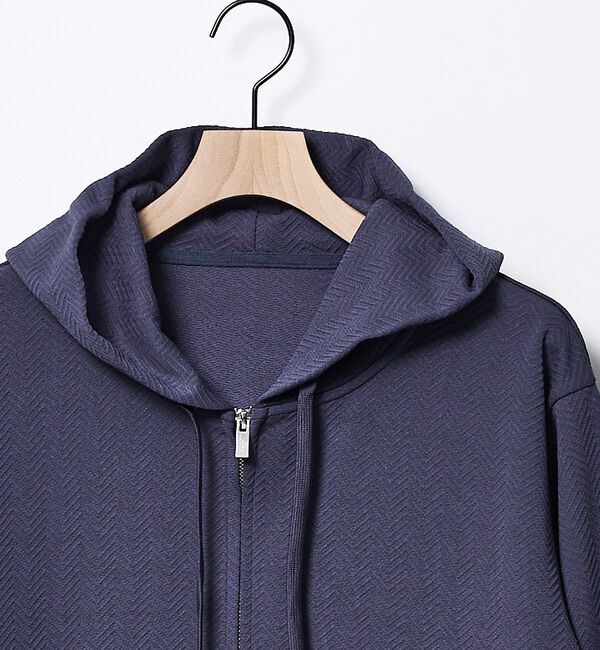 ABAHOUSE「ヘリンボーン ジャガード ジップパーカー」|パーカー|