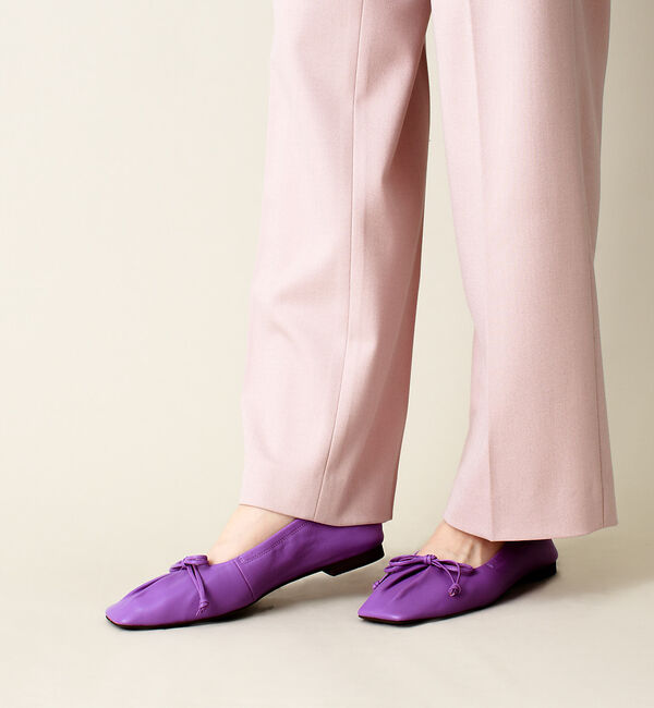 AU BANNISTER「シャーリング スクエアトゥ バレエシューズ」|バレエシューズ|