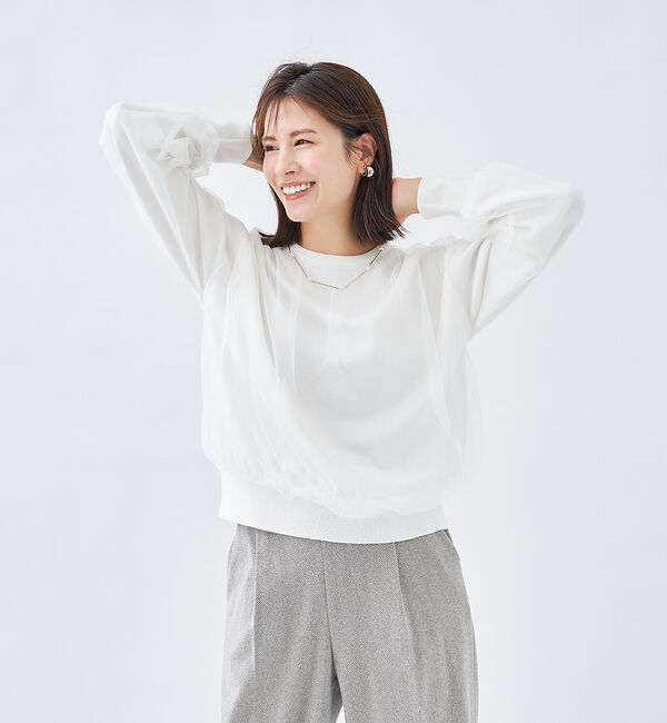 abahouse mavie「チュールニットプルオーバー」|ニット・セーター|