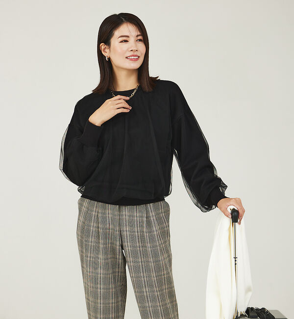 abahouse mavie「チュールニットプルオーバー」|ニット・セーター|