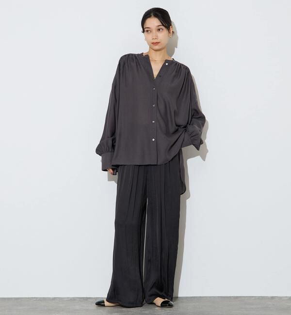 Liesse「ギャザーオーバーブラウス」|シャツ・ブラウス|