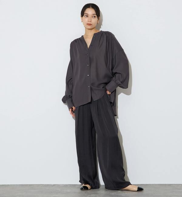 Liesse「ギャザーオーバーブラウス」|シャツ・ブラウス|